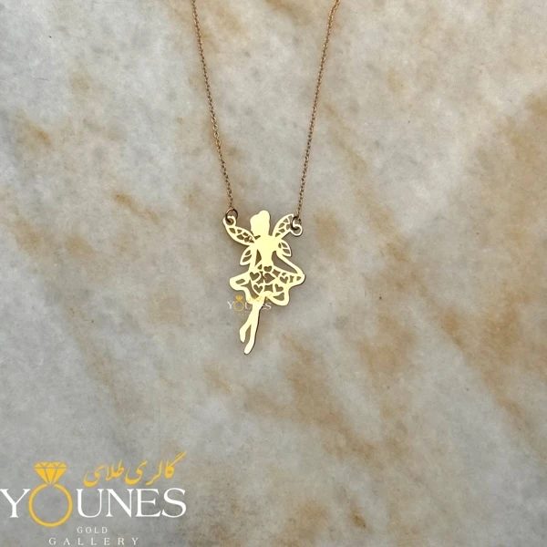 گردنبند فرشته مینیمال طلا لیزری